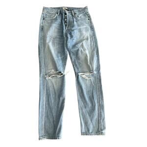 Citizens of Humanity Women's Blue Liya High Rise Classic Fit Crop Jeans Size 26